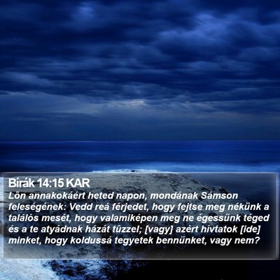 Bírák 14:15 KAR Bible Verse Image