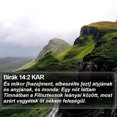 Bírák 14:2 KAR Bible Verse Image