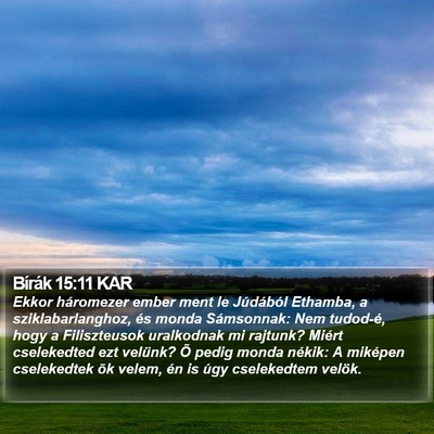 Bírák 15:11 KAR Bible Verse Image