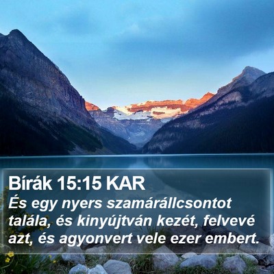 Bírák 15:15 KAR Bible Verse Image