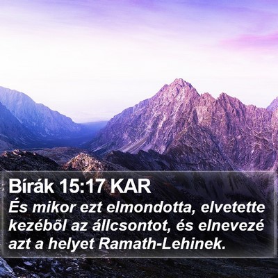 Bírák 15:17 KAR Bible Verse Image