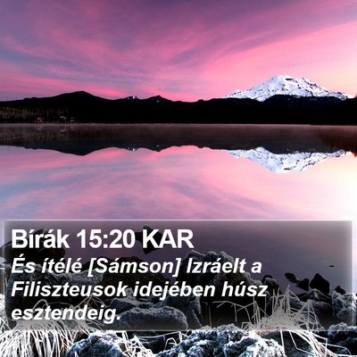 Bírák 15:20 KAR Bible Verse Image