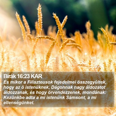 Bírák 16:23 KAR Bible Verse Image