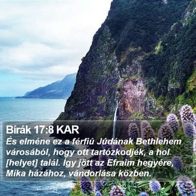 Bírák 17:8 KAR Bible Verse Image