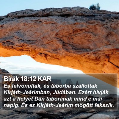 Bírák 18:12 KAR Bible Verse Image
