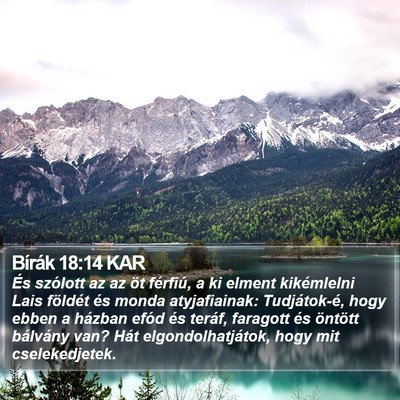 Bírák 18:14 KAR Bible Verse Image