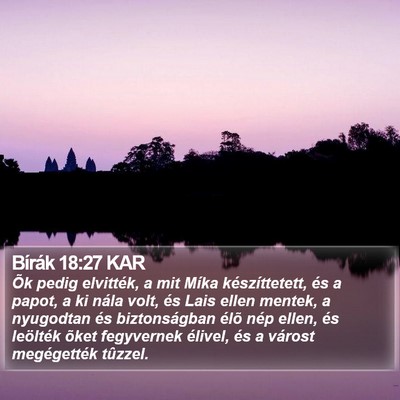 Bírák 18:27 KAR Bible Verse Image