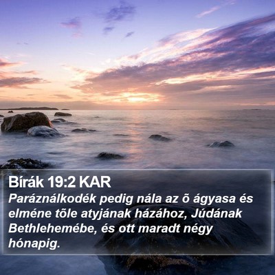 Bírák 19:2 KAR Bible Verse Image