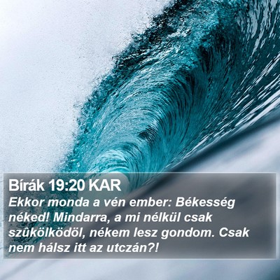 Bírák 19:20 KAR Bible Verse Image