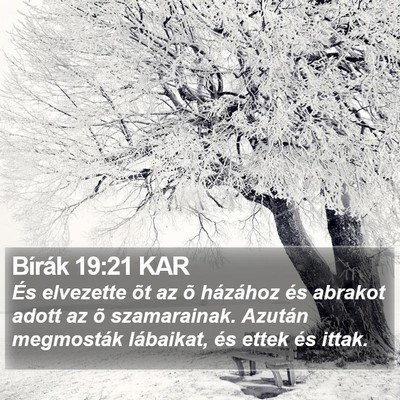 Bírák 19:21 KAR Bible Verse Image