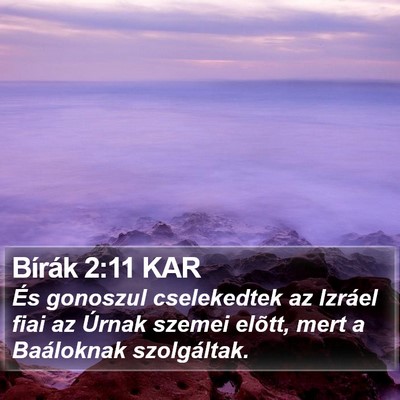 Bírák 2:11 KAR Bible Verse Image