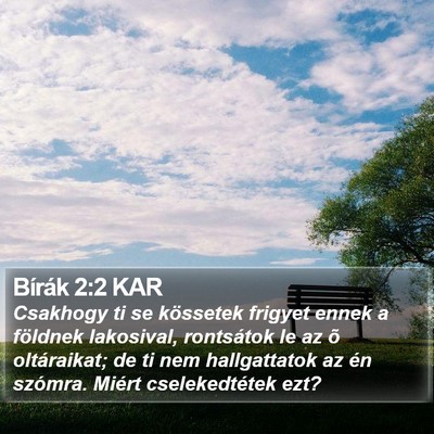 Bírák 2:2 KAR Bible Verse Image