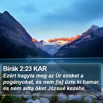 Bírák 2:23 KAR Bible Verse Image