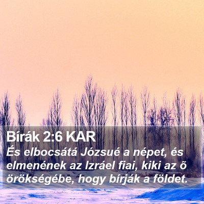 Bírák 2:6 KAR Bible Verse Image