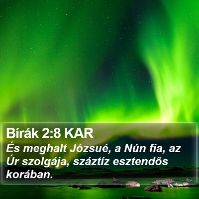 Bírák 2:8 KAR Bible Verse Image