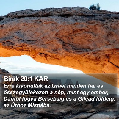 Bírák 20:1 KAR Bible Verse Image