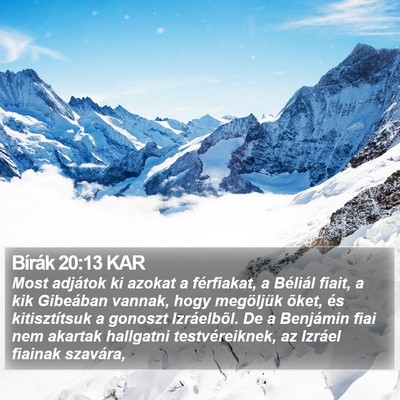 Bírák 20:13 KAR Bible Verse Image
