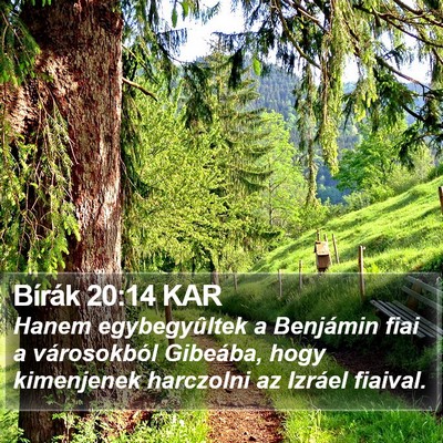 Bírák 20:14 KAR Bible Verse Image
