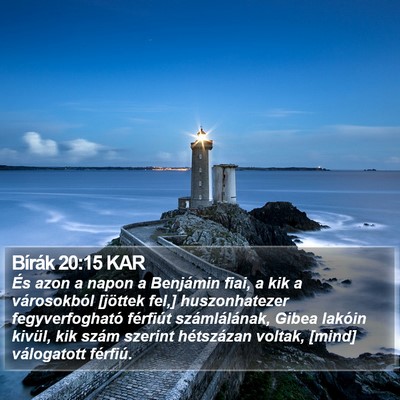 Bírák 20:15 KAR Bible Verse Image