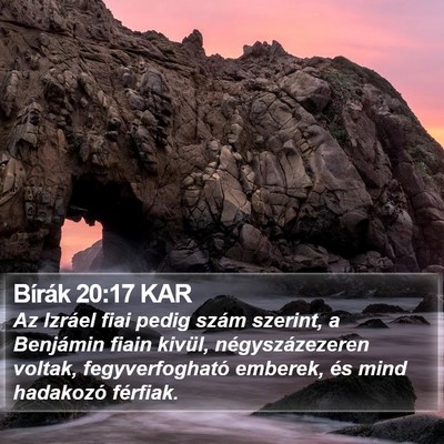 Bírák 20:17 KAR Bible Verse Image