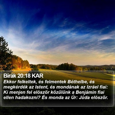 Bírák 20:18 KAR Bible Verse Image