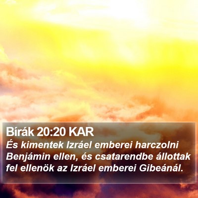 Bírák 20:20 KAR Bible Verse Image