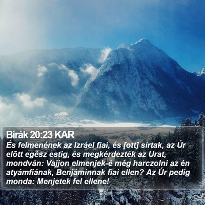Bírák 20:23 KAR Bible Verse Image