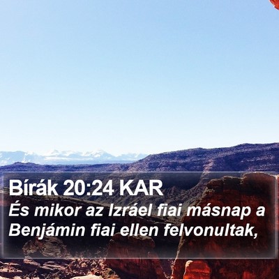 Bírák 20:24 KAR Bible Verse Image