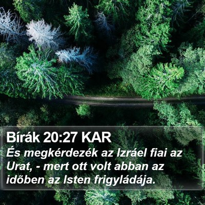Bírák 20:27 KAR Bible Verse Image