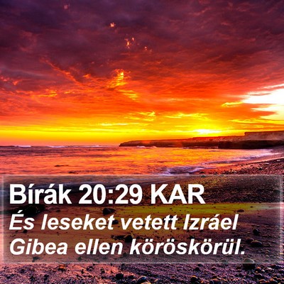 Bírák 20:29 KAR Bible Verse Image