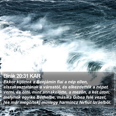 Bírák 20:31 KAR Bible Verse Image