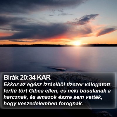 Bírák 20:34 KAR Bible Verse Image