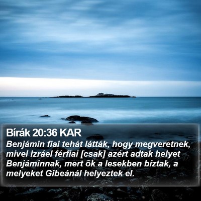 Bírák 20:36 KAR Bible Verse Image