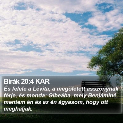 Bírák 20:4 KAR Bible Verse Image