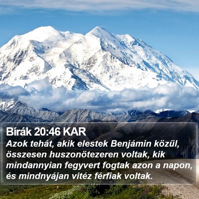 Bírák 20:46 KAR Bible Verse Image