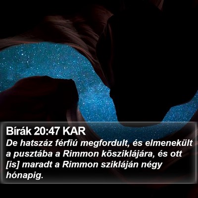 Bírák 20:47 KAR Bible Verse Image