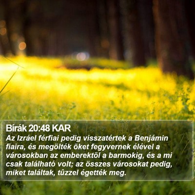 Bírák 20:48 KAR Bible Verse Image