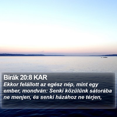 Bírák 20:8 KAR Bible Verse Image