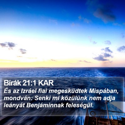 Bírák 21:1 KAR Bible Verse Image