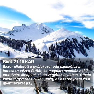 Bírák 21:10 KAR Bible Verse Image
