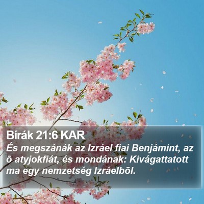 Bírák 21:6 KAR Bible Verse Image