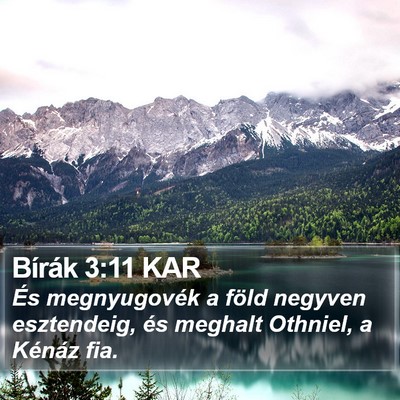 Bírák 3:11 KAR Bible Verse Image