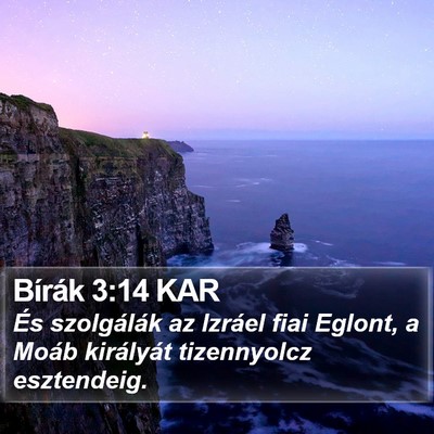 Bírák 3:14 KAR Bible Verse Image