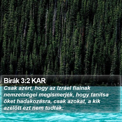 Bírák 3:2 KAR Bible Verse Image