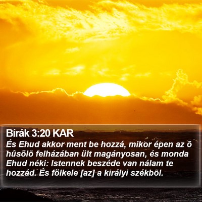 Bírák 3:20 KAR Bible Verse Image