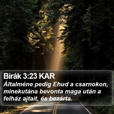 Bírák 3:23 KAR Bible Verse Image