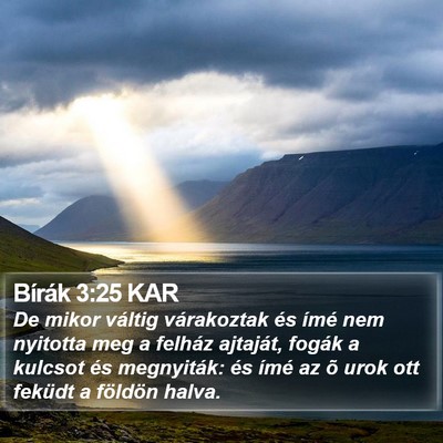 Bírák 3:25 KAR Bible Verse Image