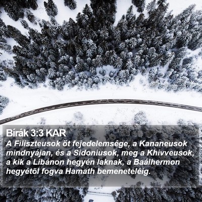 Bírák 3:3 KAR Bible Verse Image
