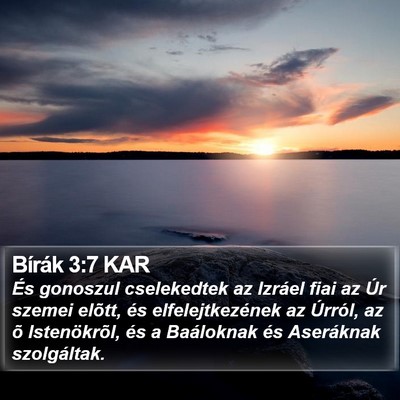 Bírák 3:7 KAR Bible Verse Image
