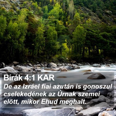 Bírák 4:1 KAR Bible Verse Image